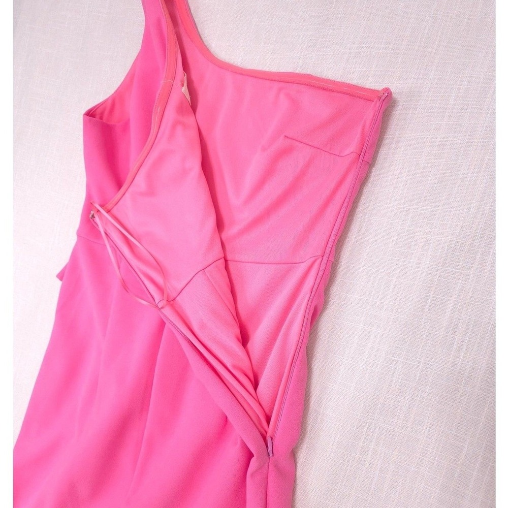 Lena Pink One Shoulder Ruffle Mini Dress S - Picture 3 of 11
